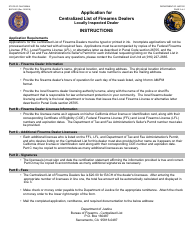 Form BOF4081 Application for Centralized List of Firearms Dealers - Locally Inspected Dealer - California, Page 3