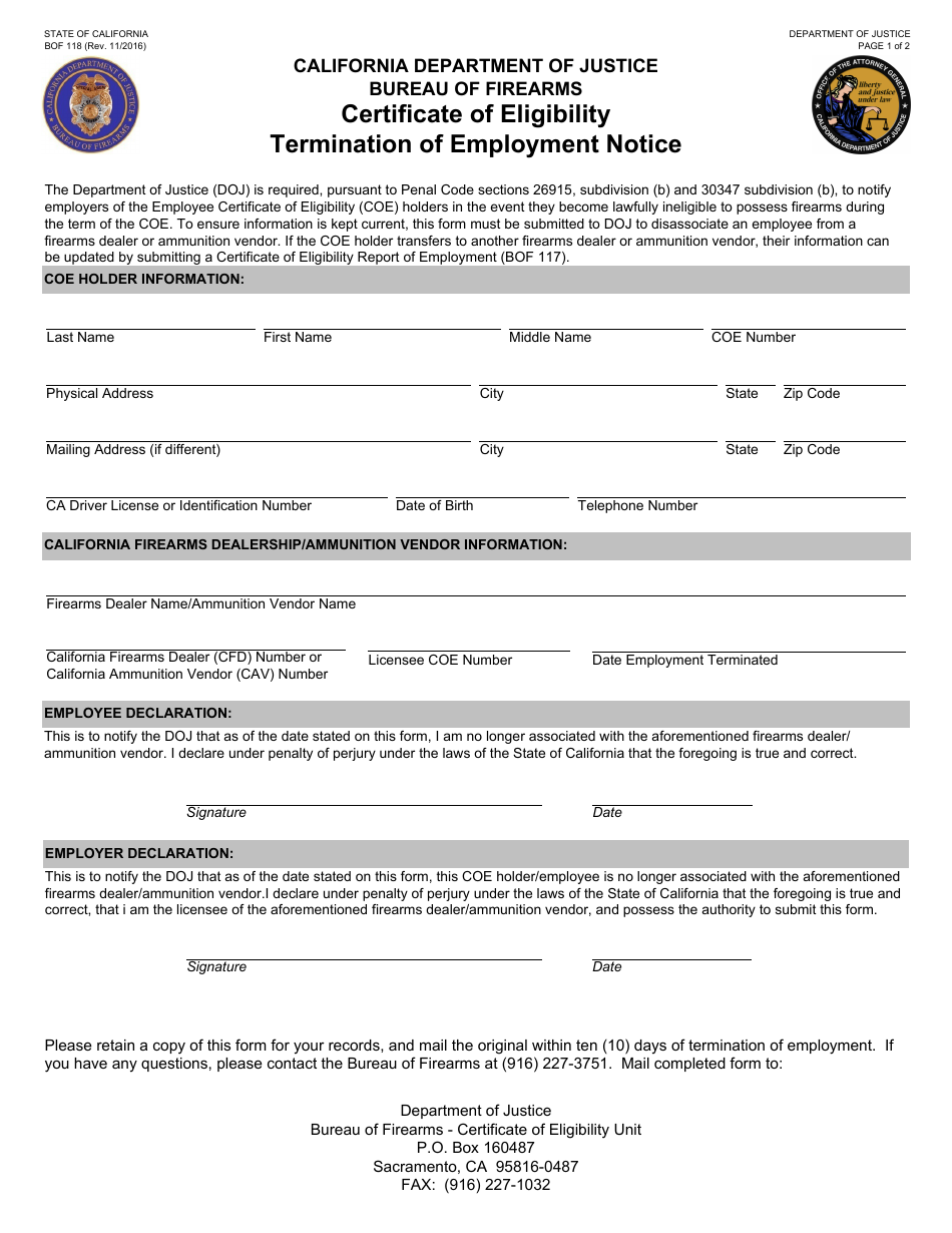 Employee termination letter california template image