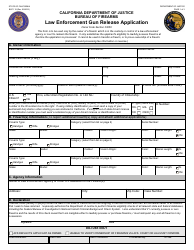 Form BOF119 Law Enforcement Gun Release Application - California