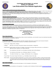 Form BOF119 Law Enforcement Gun Release Application - California, Page 2