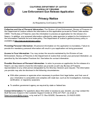 Form BOF119 Law Enforcement Gun Release Application - California, Page 3