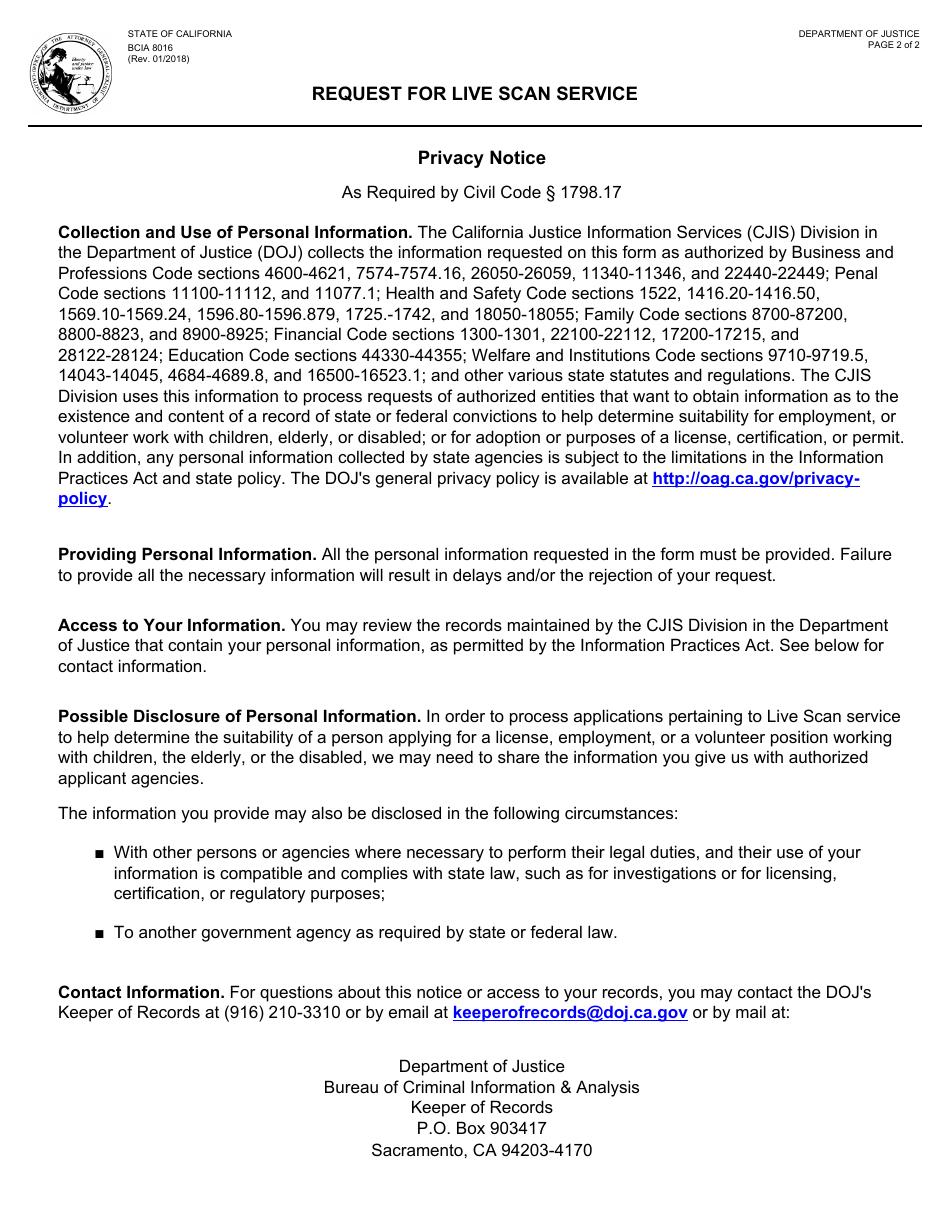 Form BOF051 Entertainment Firearms Permit Application - California, Page 5