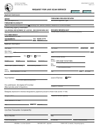 Document preview: Form BOF8016RR Request for Live Scan Service - California