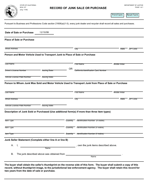 form-bcia127-download-fillable-pdf-or-fill-online-record-of-junk-sale