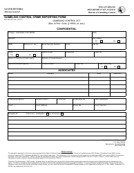 Document preview: Form BGC-CES0013 Gambling Control Crime Reporting Form - California