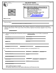 Form JUS8771 Seller of Travel Registration Application - California