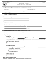 Form JUS8771 Seller of Travel Registration Application - California, Page 2