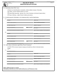 Form JUS8771 Seller of Travel Registration Application - California, Page 3