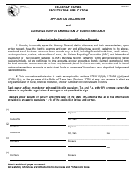 Form JUS8771 Seller of Travel Registration Application - California, Page 6