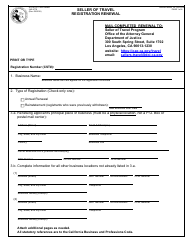Form JUS8770 Seller of Travel Registration Renewal - California
