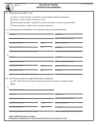 Form JUS8770 Seller of Travel Registration Renewal - California, Page 3
