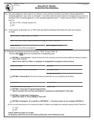 Form JUS8770 Seller of Travel Registration Renewal - California, Page 4