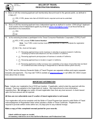 Form JUS8770 Seller of Travel Registration Renewal - California, Page 6