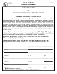 Form JUS8770 Seller of Travel Registration Renewal - California, Page 7
