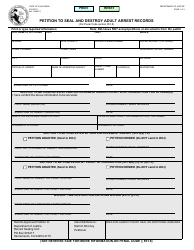 Document preview: Form BCIA8270 Petition to Seal and Destroy Adult Arrest Records - California