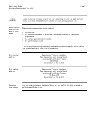 Pest Control Dealer Business License Packet - California, Page 6