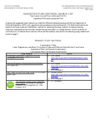 Aircraft Pilot Pest Control Certificate Packet - California, Page 11