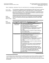 Aircraft Pilot Pest Control Certificate Packet - California, Page 2