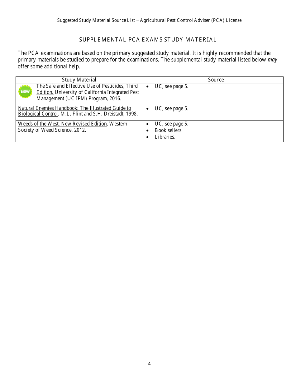 Agricultural Pest Control Adviser License Packet - California, Page 18