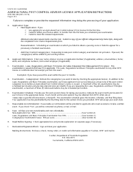 Agricultural Pest Control Adviser License Packet - California, Page 8