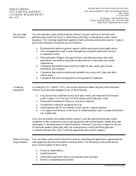 Pest Control Business License Packet - California, Page 2