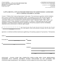 Maintenance Gardener Pest Control Business License Packet - California, Page 13