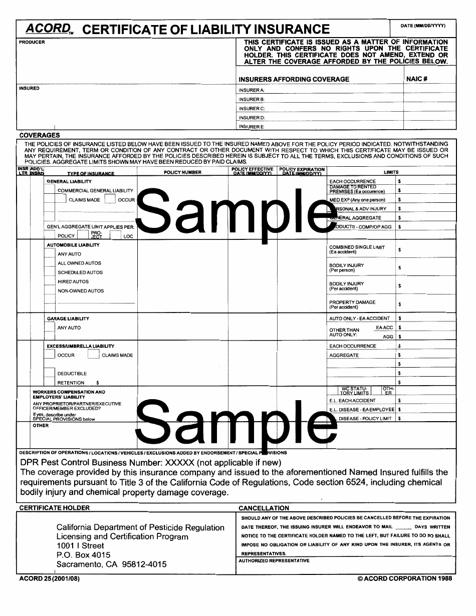 Maintenance Gardener Pest Control Business License Packet - California, Page 15