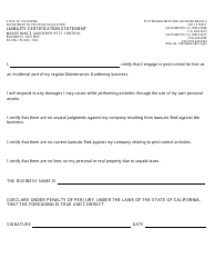 Maintenance Gardener Pest Control Business License Packet - California, Page 21