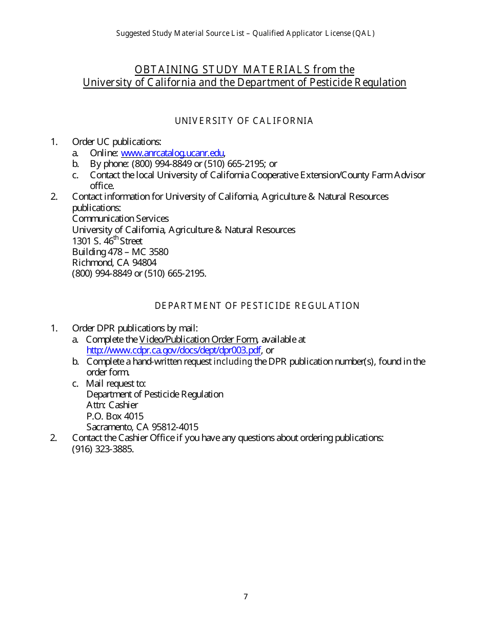 California Qualified Applicator License Packet Fill Out, Sign Online