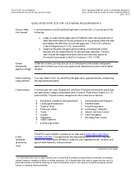 Qualified Applicator License Packet - California, Page 2