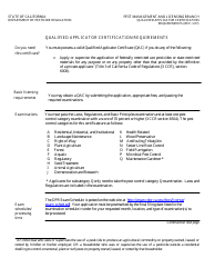 Qualified Applicator Certificate Packet - California, Page 2