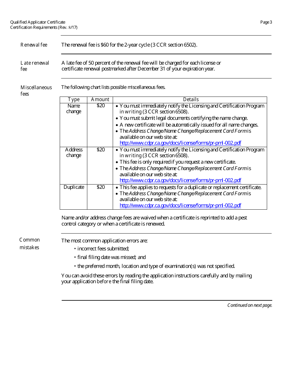 California Qualified Applicator Certificate Packet Fill Out, Sign