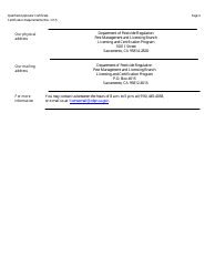 Qualified Applicator Certificate Packet - California, Page 5