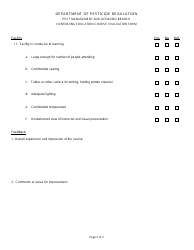 Continuing Education Course Evaluation Form - California, Page 2