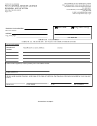 Pest Control Broker License Renewal Application Packet - California, Page 3