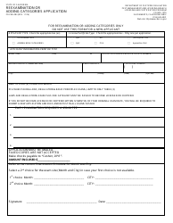 Document preview: Form PR-PML-083 Reexamination or Adding Categories Application - California