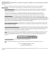Maintenance Gardener Pest Control Business Renewal Application Packet - California, Page 4