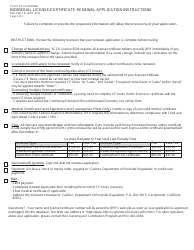 Individual License/Certificate Renewal Application Packet - California, Page 4