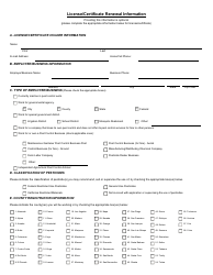 Individual License/Certificate Renewal Application Packet - California, Page 5