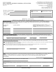 Pest Control Business Renewal Application Packet - California, Page 3