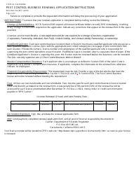 Pest Control Business Renewal Application Packet - California, Page 4