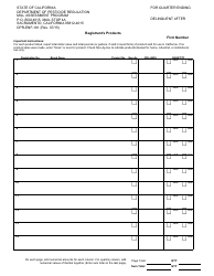 Form DPR-ENF-180/181 Registrant&#039;s Report of Pesticide Sales in California - California, Page 2