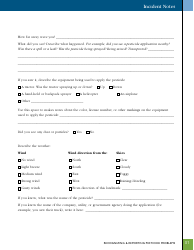 Incident Report Form - California, Page 2