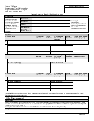 Form DPR-REG-028A Experimental Pesticide Use Report - California