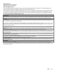 Form DPR-REG-028A Experimental Pesticide Use Report - California, Page 2