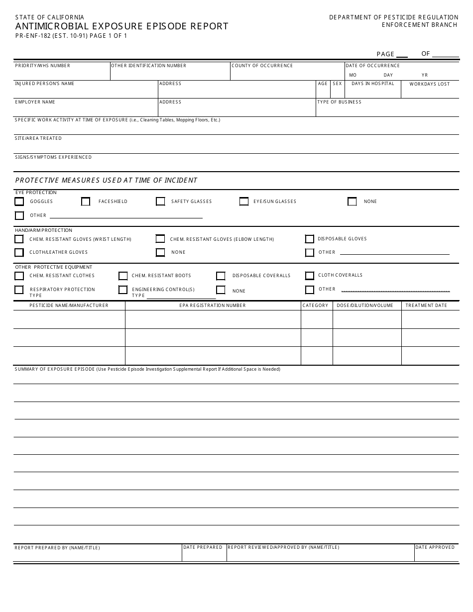 Form PR-ENF-182 - Fill Out, Sign Online and Download Fillable PDF ...