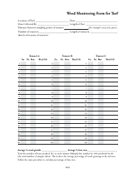 Form M-4 &quot;Weed Monitoring Form for Turf&quot; - California
