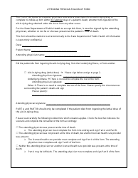 Document preview: Attending Physician Follow-Up Form - California