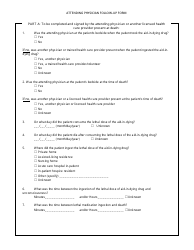 Attending Physician Follow-Up Form - California, Page 2