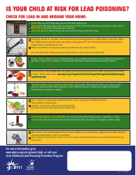 Document preview: Childhood Lead Poisoning Prevention Program Checklist - California (English/Arabic)